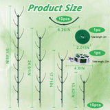 MXCOIRTP 10 Pack Stackable Plant Support Stakes & Adjustable Circular Trellis, Garden Trellis for Climbing Plants Indoor and Outdoor Use, Garden Accessories for Monstera, Pothos, Tomato