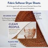 The Clean People Fabric Softener Sheets - Dryer Sheets - Softens & Removes Static Cling - Vegan Laundry Softener, Essential Oils - Sweet Petals & Vanilla 240 Pack