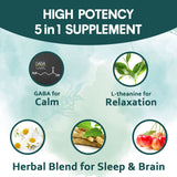 ChritBubble Liposomal GABA Supplements 1000mg with L-Theanine 200mg,High Absorption,Ashwagandha,Chamomile,Tart Cherry Herbal Supplement for Adults,120 Softgels,Non-GMO,Gluten Free