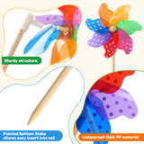 IilLittle 10 Pack Rainbow Pinwheel, Pinwheels for Kids