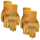 Midwest Gloves 2 pack of Men's Large/Extra Large Max Hyde Gloves, Gold With Brown Dots, 98P02-LX-DS