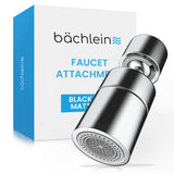 Bächlein Universal Faucet Attachment in Chrome with Two Jet Types - Swivel Aerator for Kitchen Faucets