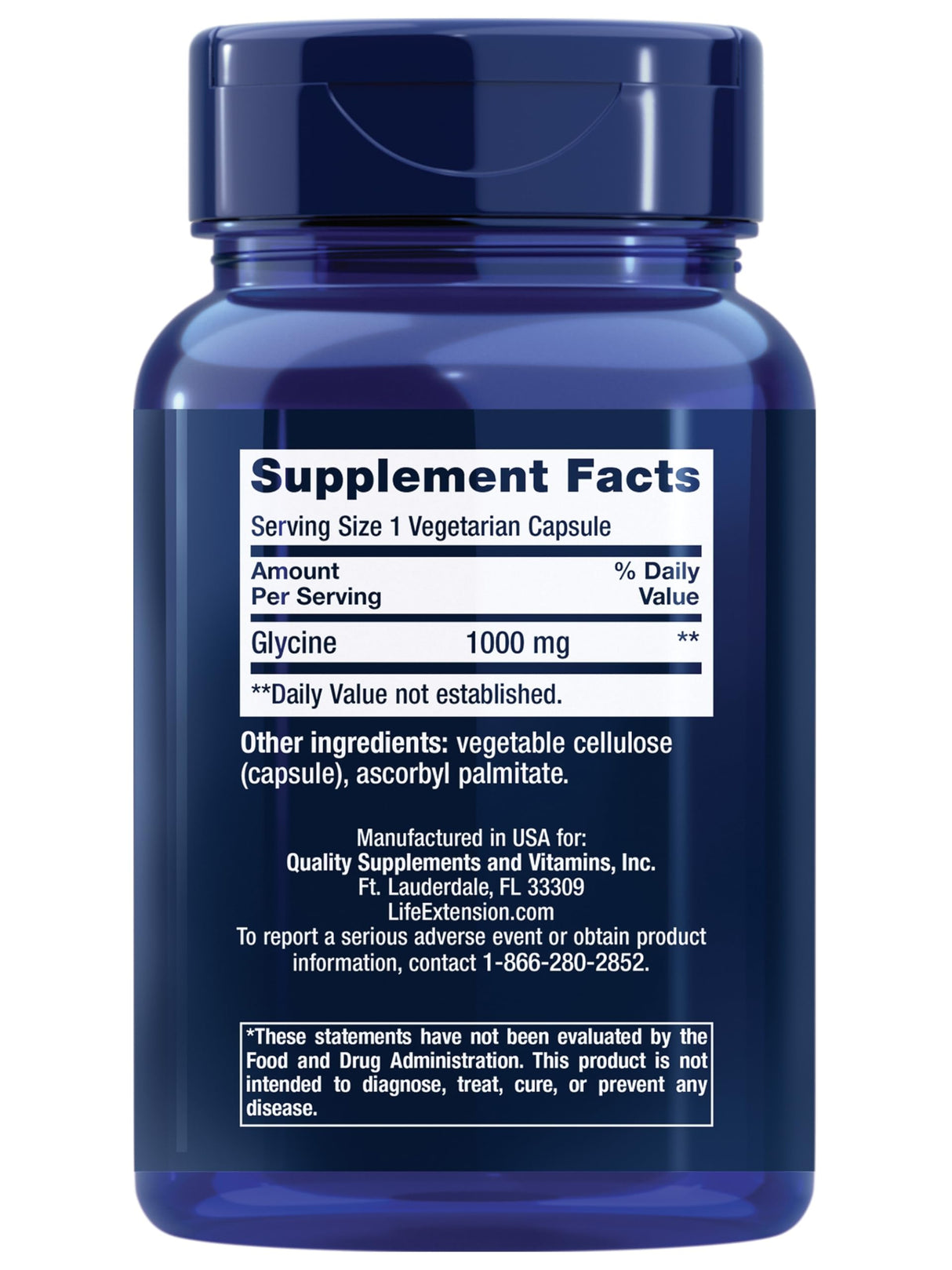 Life Extension Glycine 1000 mg, Promotes Relaxation, Healthy Sleep & Taurine, Pure Taurine Amino Acid Supplement, Heart, Liver and Brain Health