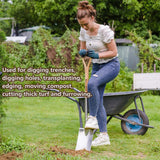 Berry&Bird Garden Digging Spade, 41" Stainless Steel Gardening Border Spade