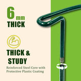 6-Pack Garden Plant Support Cages,14"Diax32"H Heavy Duty Interlinked Half Round Peony Support Rings,Metal Plant Support Stakes for Peony,Tomato,Hydrangea,Rose,Indoor & Outdoor Garden Plant Supports