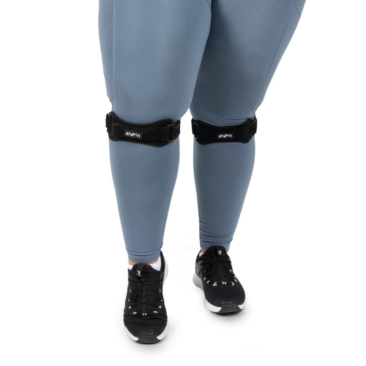 KARM Plus Size Knee Brace for Women & Men Plus Size - Patella Band - Patellar Tendon Support Strap for Jumpers Knee Pain, Basketball, Sports, Obese (XXL/3XL/4XL/5XL/6XL, Pair of 2 Straps, Black)
