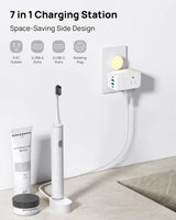TROND Outlet Extender with 2 PD 20W USB C Charger, 3 AC Multi Plug Outlet Splitter with 360 Rotating Plug, USB Wall Socket Adapter, A Small Charging Station for Kitchen Bathroom Cruise Essentials