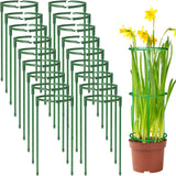 36Packs Plant Support Stake Half Round Plant Support for Indoor Plants, Stackable 3 Tier Garden Flower Support, Plant Rings for Tomato,Monstera, Peony, Hydrangea, Climbing Plants