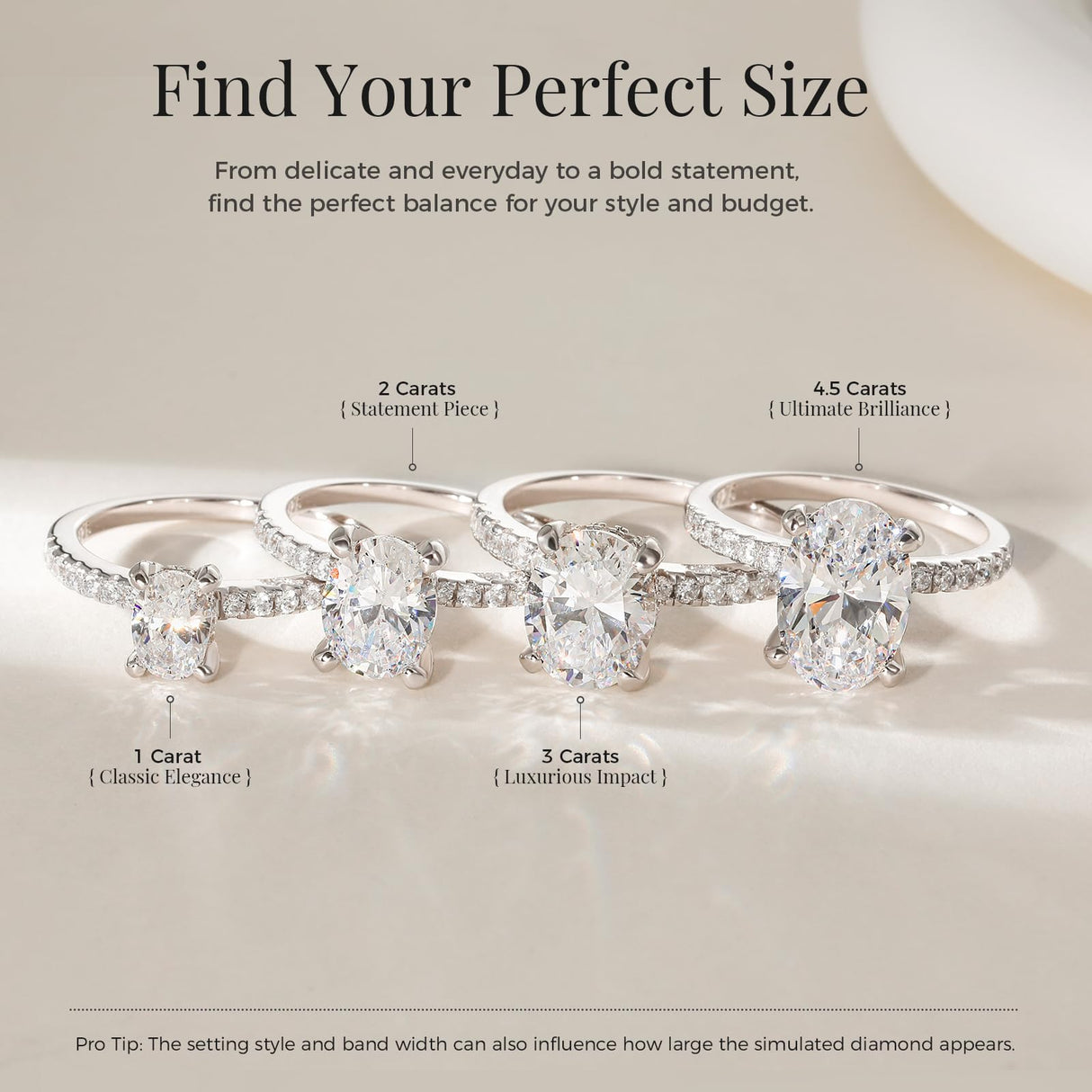 EAMTI 3CT 925 Sterling Silver Engagement Rings Oval Cut Cubic Zirconia CZ Wedding Promise Rings for Her Stunning Wedding Bands for Women Size 7