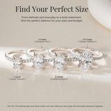 EAMTI 3CT 925 Sterling Silver Engagement Rings Oval Cut Cubic Zirconia CZ Wedding Promise Rings for Her Stunning Wedding Bands for Women Size 7