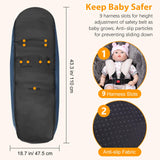 Zooawa Stroller Bunting Bag Universal, Waterproof Baby Stroller Footmuff, Christmas Gift Stroller Sleeping Bag for Cold Weather, Extra Thick, Fits 6-36 Months Baby, Dark Blue