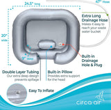 Circa Air Inflatable Hair Washing Basin For Bedridden - Wash Hair In Bed With Inflatable Shampoo Basin. Portable Shampoo Bowl With Pillow, Portable Hair Washing Station For Locs Detox