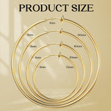 Magitaco 8 Pairs Clip On Hoop Earrings Stainless Steel Clip On Earrings for Women Fake Hoop Earring Spring Hoop Earring For Non-Pierced Ears G