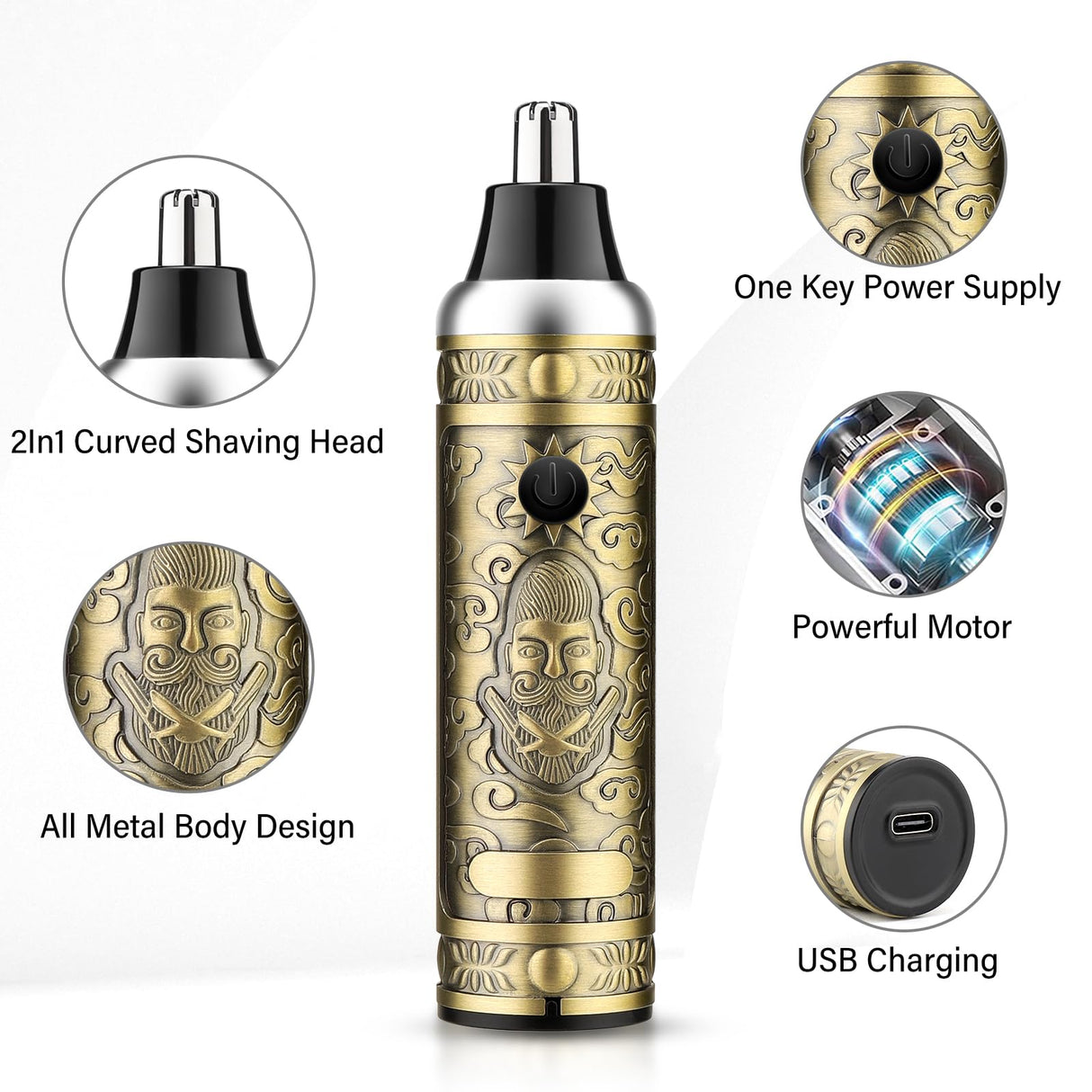 GSKY Hair Clippers for Men Professional, Beard Trimmer Kits & Sets, Cordless Mens Hair Trimmer, Electric Shavers, Haircutting Machine with LED Display, for Barber