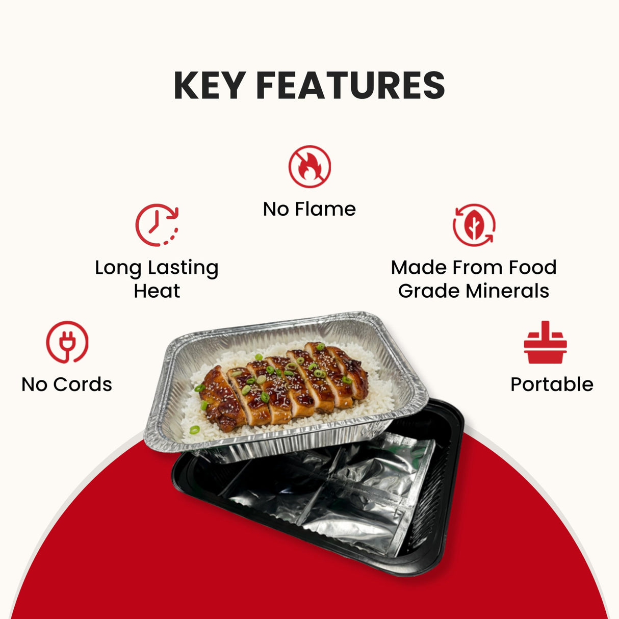 Flameless Food Warming Pads (6 Pack) - Food Warmers for Parties Buffet Disposable - Party Buffet Servers and Warmers for Full Size Pans - Heating Pads for Chafing Dish- Must-Have Catering Supplies