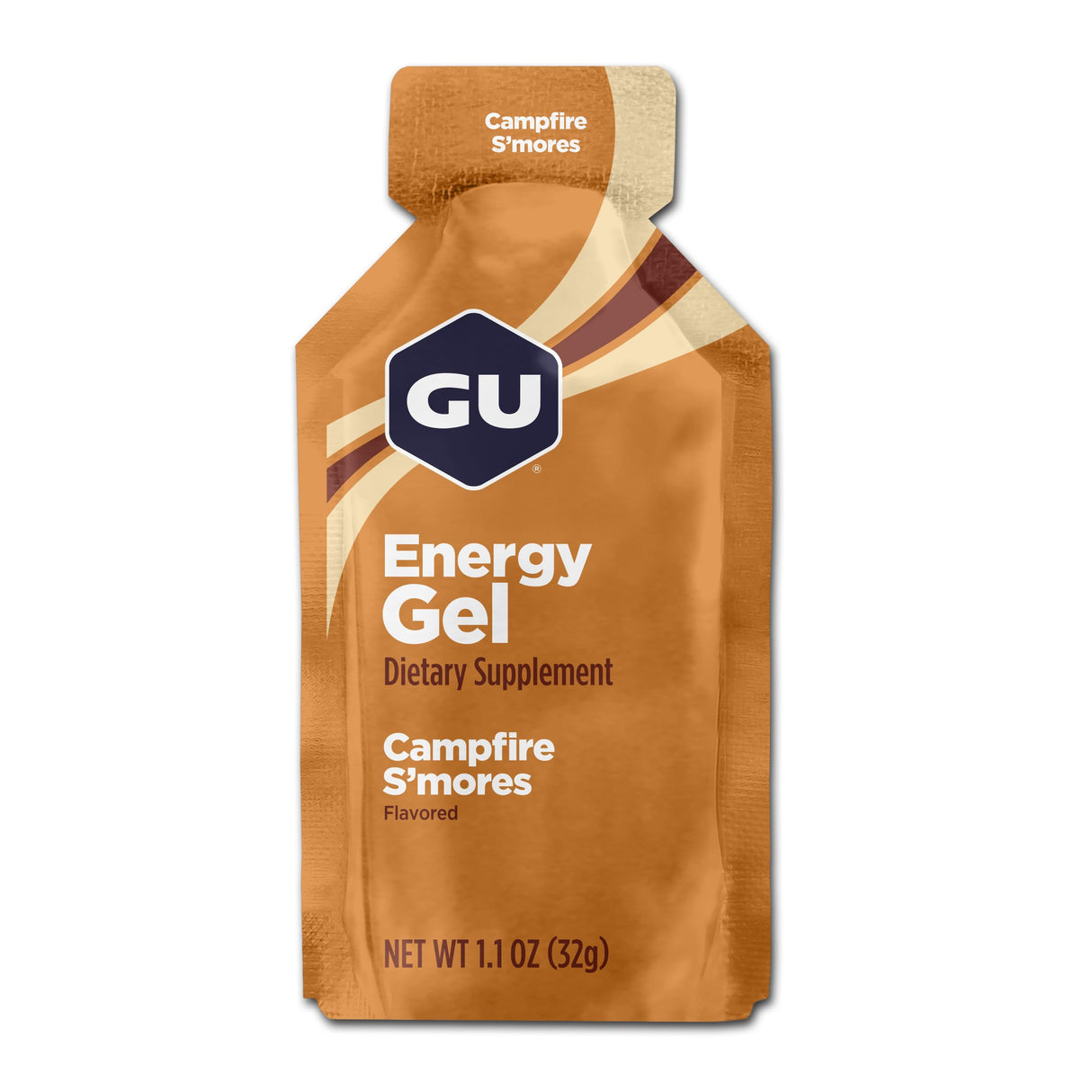 GU Energy Original Sports Nutrition Energy Gel, 24-Count, Campfire S'Mores