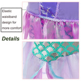 Little Girls Princess Mermaid Costume for Girls Dress Up with Accessory for Christmas Birthday Party Supplies