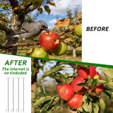 4Pack 6.56ft Metal Garden Netting Support Stakes,Heavy Duty Garden Stakes for Netting Garden Netting Pole with Rustproof for Support Fruits Garden Bed Plant Net