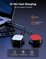 Zewdov Bike Lights for Night Riding, Rechargeable Bike Light Front and Back