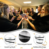 Gejoy 9 oz Rimmed Swirl Plastic Cups Disposable Wine Drinking Cups Clear Elegant Halloween Tumblers for Christmas Party Supplies(Black,100 Pcs)