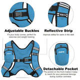 ZUETK Weighted Vest, 6lb/8lb/12lb/16lb/20lb/25lb/30lb Weight Vest with Reflective Stripe, Weighted Vest for Men Women Workout Equipment for Strength Training, Running, Jogging, Fitness, Weight Loss