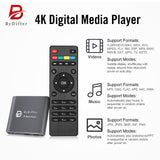ByDiffer 4K Ultra HD Digital Media Player, TV MP4 Video Player for USB Drive/Micro SD Card, H.265/HEVC, Digital Signage, Auto Playback, HDMI/AV/Optical Output (Grey)