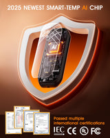 AI Hand Warmers Rechargeable 2 Pack - 6000mAh Electric Hand Warmer with LED Lights, 5-Temp Smart Control, Portable Pocket Heater, Gifts for Christmas, Outdoor, Hunting, Golf, Camping Accessories