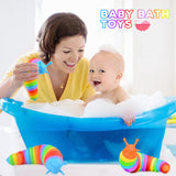 Cevioce Fidget Slug Toy, Sensory Slug Fidget Toy for Kids & Adults, 2 PCS Cute 3D Articulated Sensory Toys - Can Be Spliced, Safe｜Exercise Wrist Strength & Stress Relief, Great Gift for ADHD Autism A