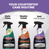 Weiman Granite & Stone Sealer Spray - Protects Kitchen Countertops, Sinks, Showers, Vanities & Floors From Stains - For Granite, Quartz, Marble, Tile, Limestone, Slate - Water Based, 24 oz