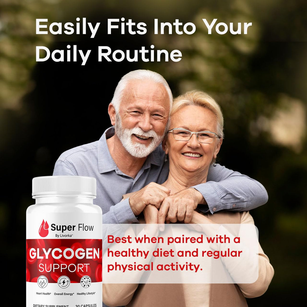 Super Flow Glycogen - SuperFlow Glycogen Support Capsules, Super Flow, Glycogen Support Super Flow, Official SupperFlow Glycogen Support, Super Flow Glyco Optimizer, 30 Capsules for 1 Month