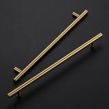 Ravinte 5 Pack Kitchen Cabinet Handles Champagne Bronze 10 Inch Hole Center Stainless Steel Pulls for Dresser Drawer Cupboard Handles with Screwdriver, 12-1/2 Inch Length