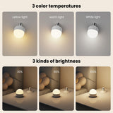 Rechargeable Light Bulb with Remote - E26 2Pack 5W 350LM Dimmable Detachable LED Bulb 3 Color Temperature Options & 3 Timer, 2000mAh Battery Operated Magnetic Bulbs, Bulbs for Non-Hardwired Fixture