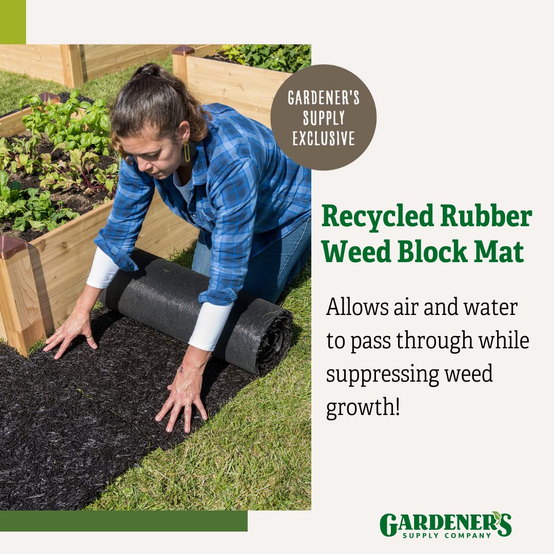 Gardener's Supply Company 100% Recycled Rubber Walkway- 8' x 2' (2 Pack)