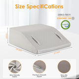 Ruqmuis Leg Elevation Pillow for After Surgery, 6inch Foam Leg Elevating Pillow for Swelling and Blood Circulation, Leg Wedge Pillow for Sleeping, Knee Pillow for Knee Hip Ankle Pain Relief, Grey