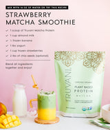 Truvani Vegan Pea Protein Powder | Matcha | 20g Organic Plant Based Protein | 20 Servings | Keto | Gluten & Dairy Free | Low Carb | No Added Sugar