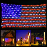 XTF2015 Led Flag Net Lights of The United States, American Flag Lights, Waterproof American Flag String Light for Outdoor, Independence Day, Memorial Day, Decoration, Garden, Indoor and Christmas