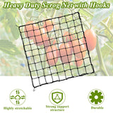 GBACHOOSE 2 Pack 5x5 ft Elastic Trellis Netting for Grow Tent, Heavy Duty Plant Support Net with Steel Hooks and 100 Zip Ties, Black Garden Trellis Net for Tomatoes, Cucumbers, Vines