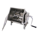 Commercial Stainless Steel 60-Pound/30-Liter Capacity Tilt Tank Manual Meat Mixers,(Mixing Maximum 45-Pound for Meat),Sausage Mixer Machine Meat Processing Equipment, Silver, FME30T