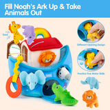 Baby Toys 6-12 Months - Noah's Ark Toy with Stuffed Animals, Baptism Gifts