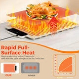 Warming Mat for Food | Dishwasher Friendly,Full-Surface Food Warmer with 6-Mode Adjustable and Timer,Roll-Up & Portable Silicone Food Heating Pad with Child Lock,Electric Warming Tray for Buffet Party