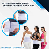NYOrtho Abdominal Binder for Women - Soft Belly Wrap for Post-Surgery Recovery, Swelling, Hernia & Core Support - Plush, Adjustable, Latex-Free Compression Belt - 3 Panel 9" High - Small 30"-45"