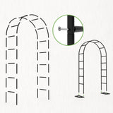 Trellume Garden Arch Trellis for Climbing Plants Outdoor, Wedding Arch with Base-94.5"(H)*55"(W), Balloon Arch Stand for Ceremony Valentines Day Birthday Baby Shower Garden Floral