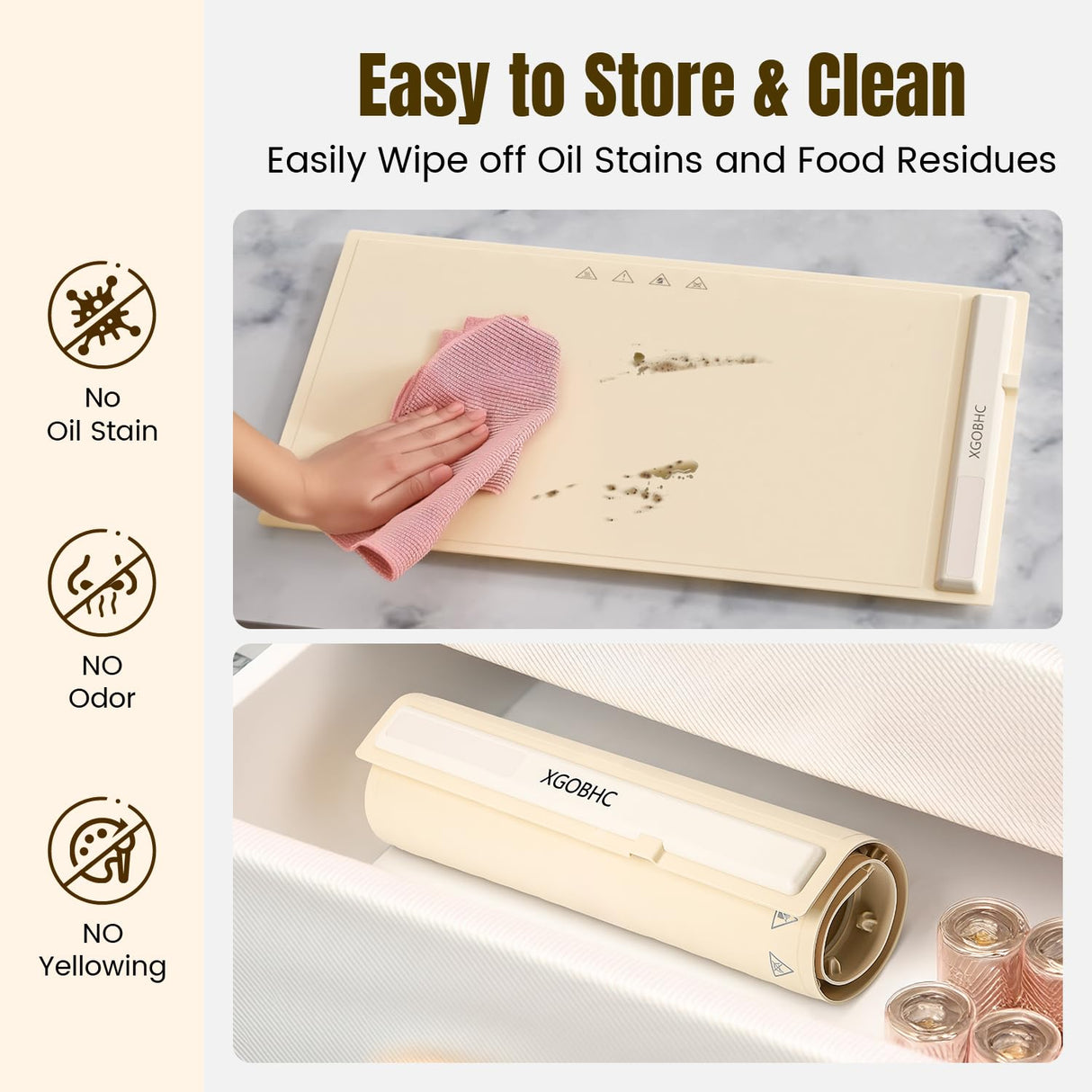 Warming Mat for Food, Food Warming Mat,Electric Warming Tray for Buffets, Fast Heating Silicone Food Warming Mat for for Countertop Parties Home Travel Gatherings Blue, Beige