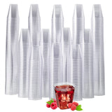 JOLLY CHEF 500 Pack 2 oz Plastic Shot Glasses Clear Disposable Plastic Cups Heavy-duty Party Glasses, Disposable Cups for Thanksgiving Christmas Halloween Party