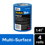 ScotchBlue Painter's Tape, Multi-Use, 1.41-Inch by 60-Yard, 4-Roll