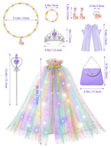 Fuzmo Light Up Princess Dress Up for Girls 3 4 5 6 Years Old, Purple