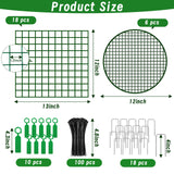 Convivium Plant Protectors from Animals 6 Packs, 13 x 12 in Metal Chicken Wire Cloche Plant Cages for Outdoor Plants, Garden Fencing Animal Barrier with Detachable Dome Lid, Stakes & Zip Ties