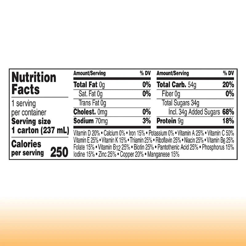 BOOST Boost Breeze Nutritional Drink, Orange, 8 Fl Oz (Pack of 27)
