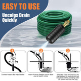 Fosenlion 3 Pcs Drain Bladder Kit, Drain Cleaning Bladder Fits 1" to 6" Pipes, Rubber Drain Bladder Unclogger for Bathroom Sinks, Showers, Swimming Pool Drains, Kitchen Sinks and Main Drains