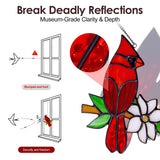 Calmpathz 2 Pcs Cardinal Stained Glass Window Hanging Suncatchers, Sympathy Gifts for Loss of Loved One, Unique Nana Grandma Memorial Gift, Bird Decor & Christmas Ornament (6 Inch)